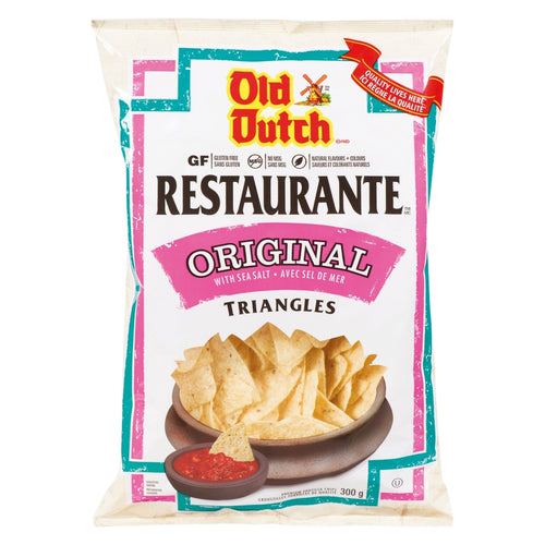 Old Dutch Restaurante Gluten-Free Original Sea Salt Tortilla Chips, 275 g