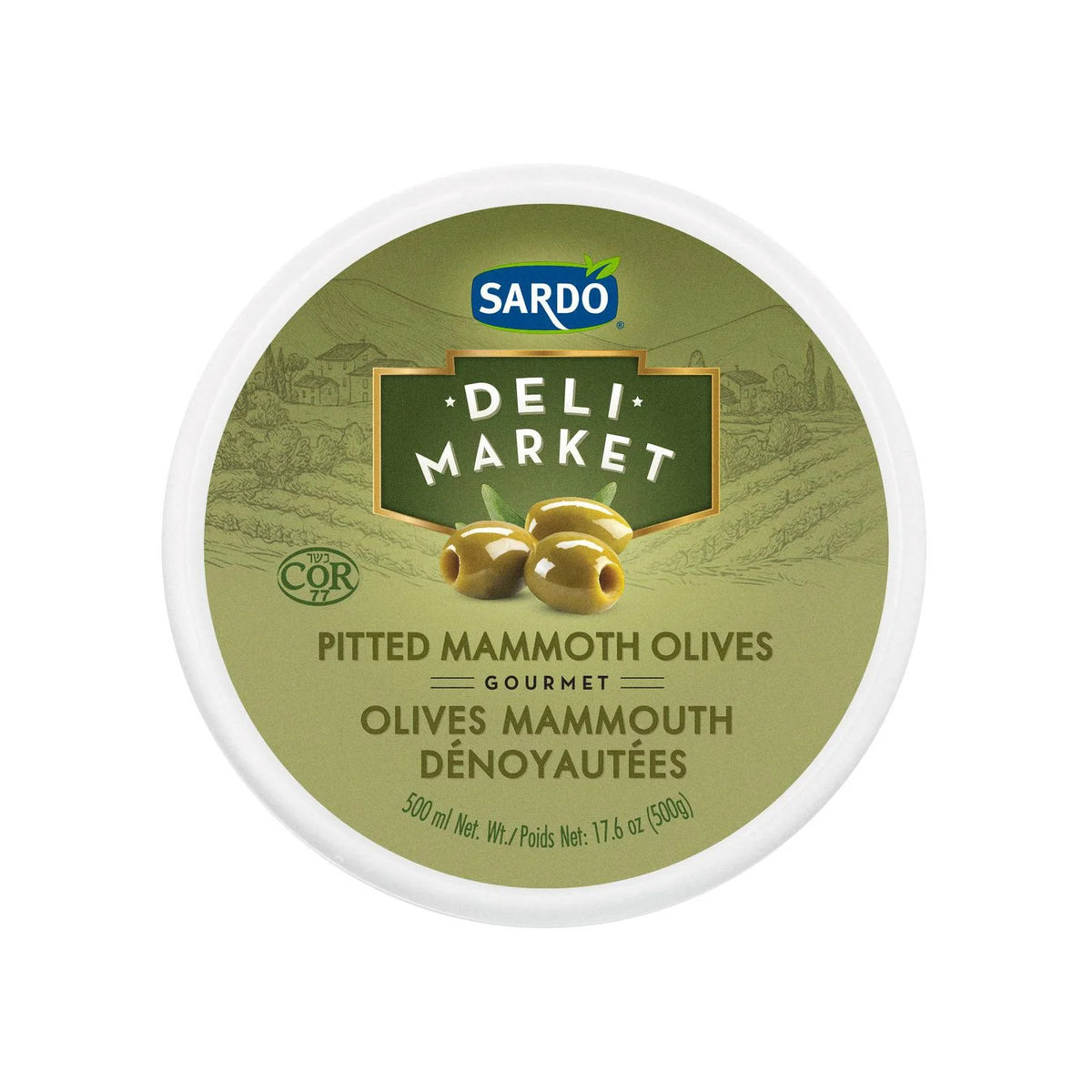 Sardo Gourmet Pitted Jumbo Olives, 500 mL
