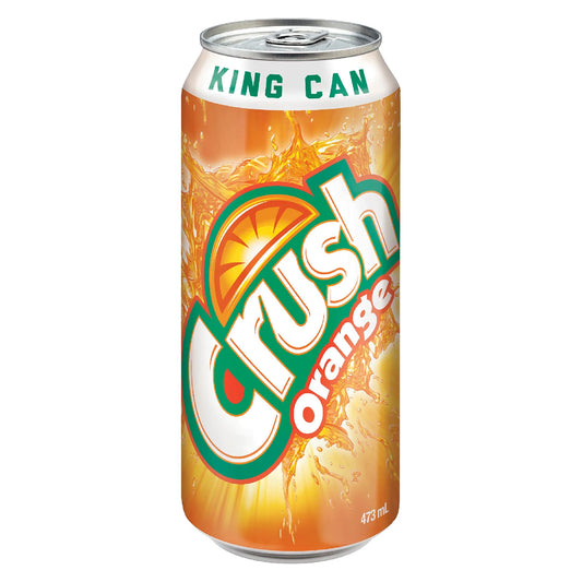 Crush Orange Soft Drink 473 mL, King Can, 473 mL