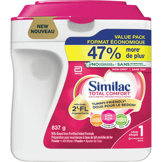 Similac Total Comfort Baby Formula, Powder, 0+ Months, Pink