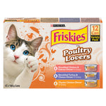 Friskies Poultry Lovers Wet Cat Food Variety Pack 12x156g