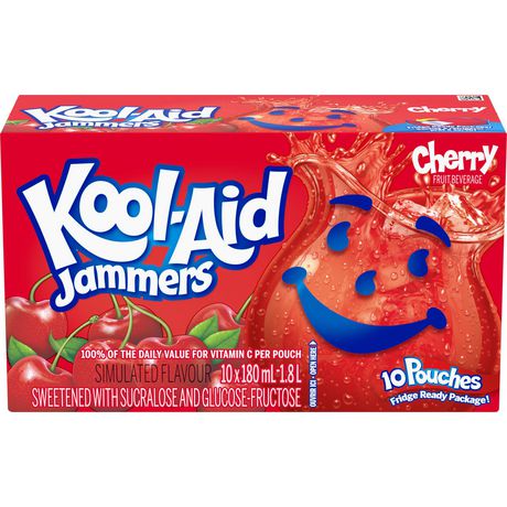 Kool Aid Jammers Cherry        10 X 180 Ml