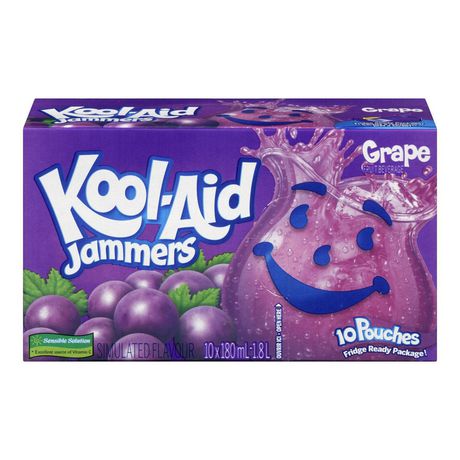 Kool Aid Jammers Grape	10 X 180 Ml