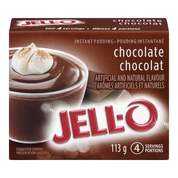 Jello Instant Pudding Chocolate 4 Servings 113 G