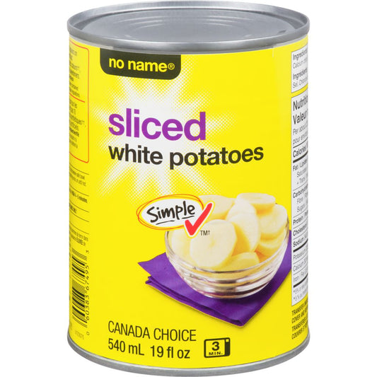 No Name Sliced  White Potatoes 540 ML