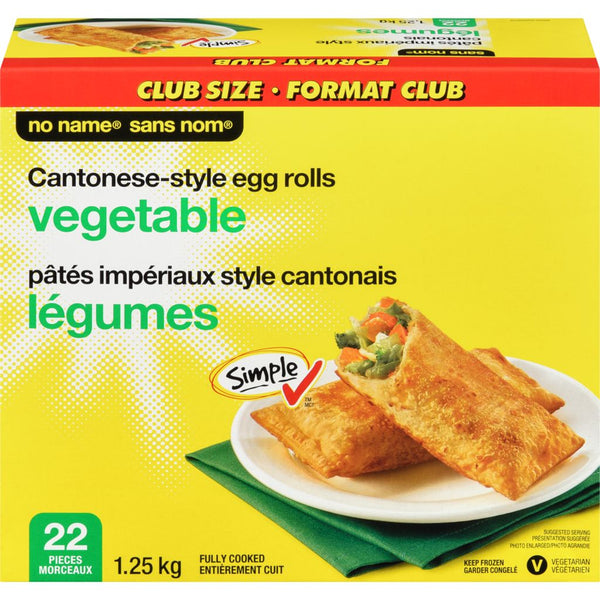 No Name Cantonese Style Vegetable Egg Rolls 1.25Kg