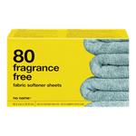 No Name Fabric Softener Sheets Fragrance Free 80Pk, 300 gm