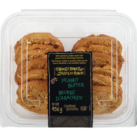 Farmers Market Peanut Butter Cookies 12pk, 456 gm