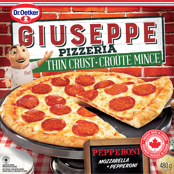 Dr Oetker Giuseppe thin crust Pepperoni Pizza 480 G