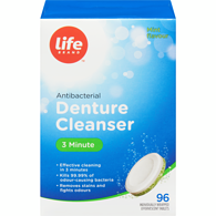 Life Brand Denture Cleanser 3 Minute	96pk