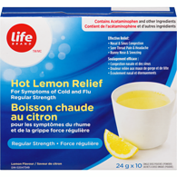 Life Brand Hot Lemon Relief Reg Strength	10 X 24Gr