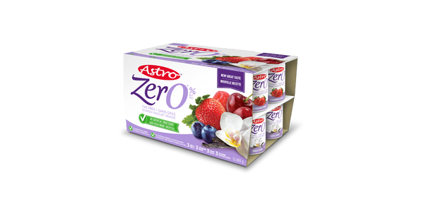 Astro Original Fat Free Yogurt, Strawberry/Vanilla/Fieldberry/Raspberry 12x100g