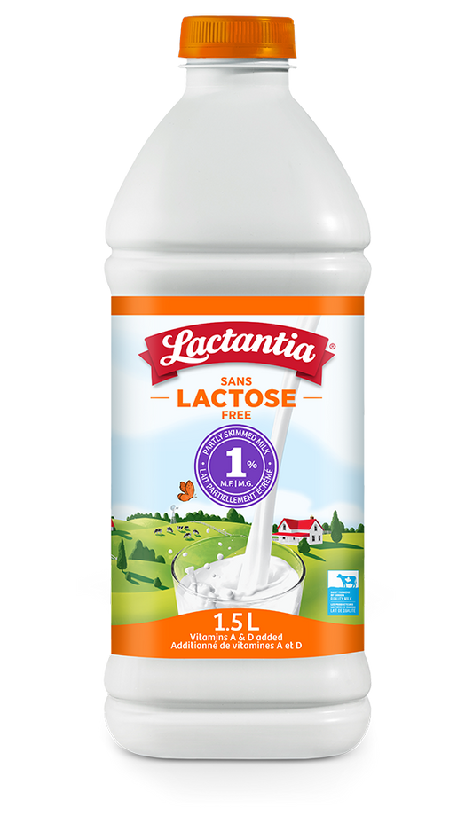 Lactantia Lactose Free Milk 1% Partly Skimmed, 1.5L