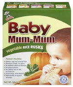 Mum Mum Organic Rice Biscuit Pea & Carrot 50g