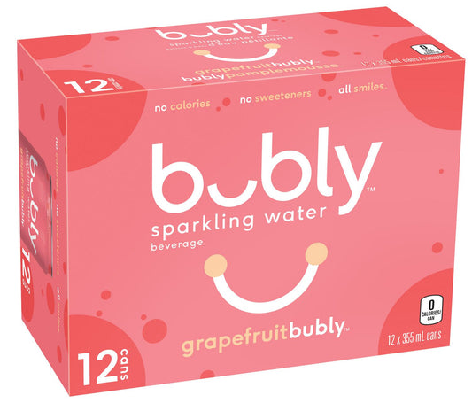 Bubly Sparkling, Grapefruit 12x355mL