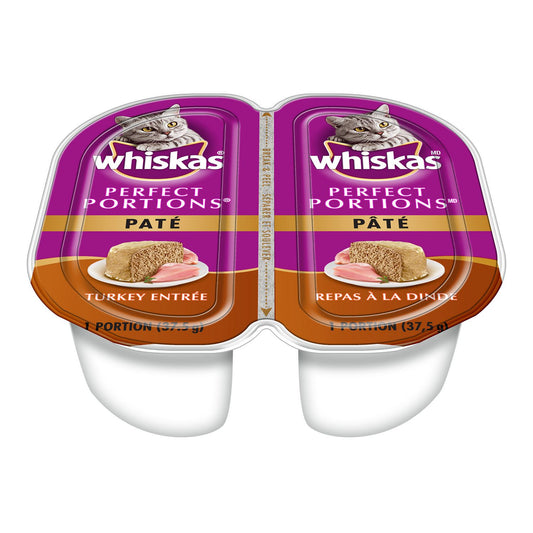 Whiskas Perfect Portions Turkey Entrée Paté Wet Cat Food, 75g