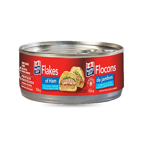 Flakes of Ham, Less Salt by Maple Leaf 156g