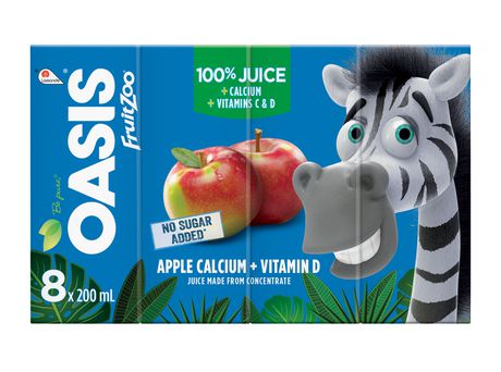 Oasis Fruit Zoo Apple Calcium Juice	8 X 200Ml