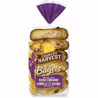 Country Harvest Bagel, Cinnamon Raisin 6pk, 450g