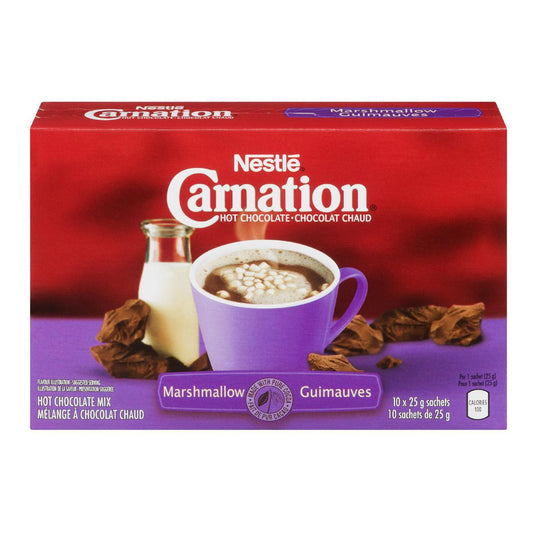 Carnation Hot Chocolate, Marshmallow 10x25g