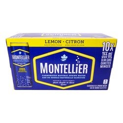 Montellier Lemon Natural Spring Water 10 x 355 mL, Cans, 10x355mL