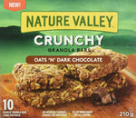 Nature Valley Crunchy Granola Bar, Oats And Dark Chocolate 210g