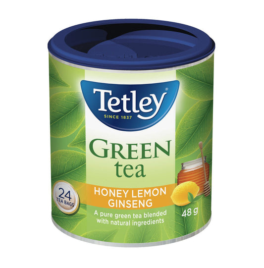 Tetley Green Tea Honey Lemon Ginseng 24pk, 48g