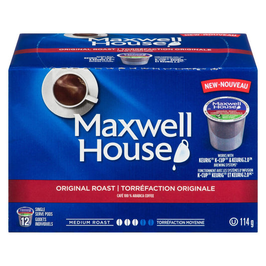 Maxwell Medium Roast K-Cup Coffee Pods 12un 114g