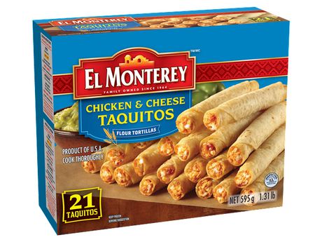 El Monterey Chicken & Cheese Flour Taquitos 595g