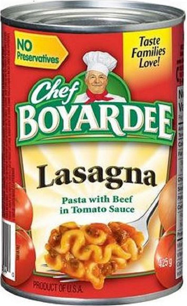 Chef Boyardee Lasagna With Beef 425g