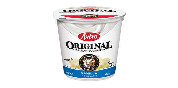 Astro Original Balkan Fruit on Bottom Yogurt, French Vanilla 175g