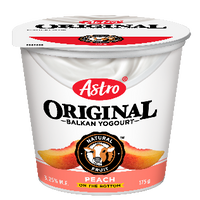 Astro Original Balkan Fruit on Bottom Yogurt, Peach 175g