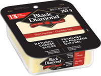Black Diamond Natural Old White Cheddar Cheese Slices 220g