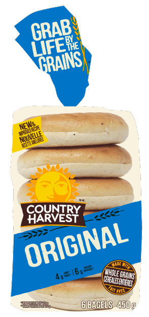Country Harvest Bagel, Original 6pk, 450g