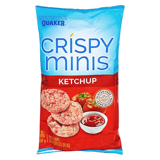 Quaker Crispy Minis Brown Rice Chips Ketchup, 100g