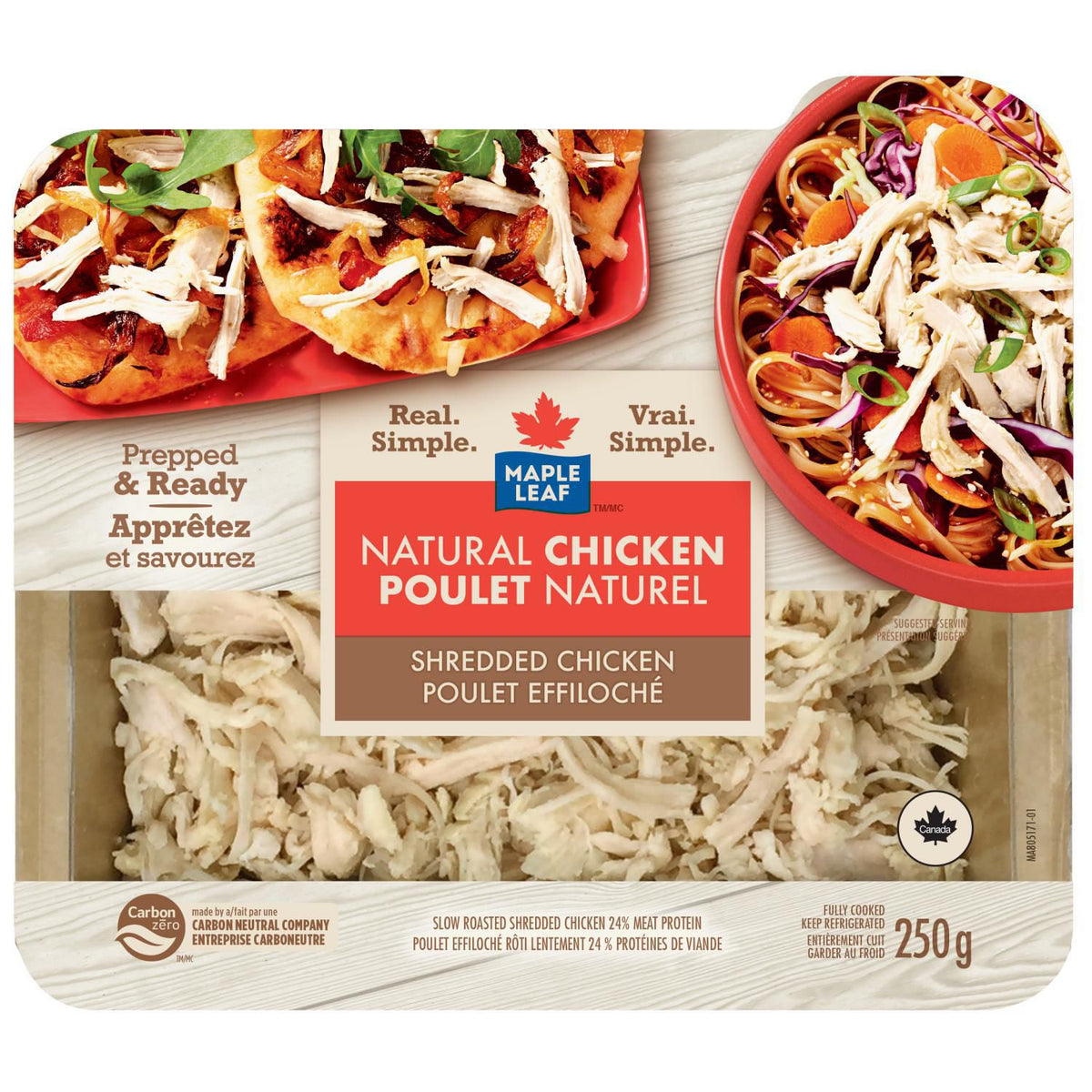 Maple Leaf Natural Selection Shredded Chicken 250g