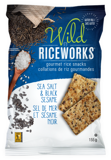 RiceWorks Sea Salt & Black Sesame Chips 155 G