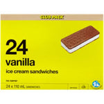 No Name Vanilla Ice Cream Sandwiches 24 Pk