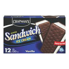 Chapmans Ice Cream Sandwiches, Vanilla 12 Pk