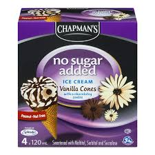 Chapmans Vanilla Cone, No Sugar Added 4 X 120ML