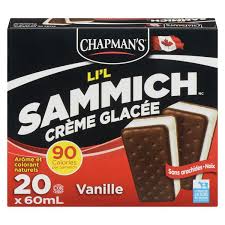 Chapmans Lil Ice Cream Sandwich 20 PK, 20*60 ml