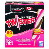 Chapmans Twister Neapolitan Cream 12Pk