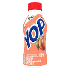 Yoplait Yop 1% Drinkable Yogurt, Peach, Yogurt Drink, 200 mL