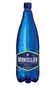 Montellier Lime Carbonated Natural Spring Water 1 L, Bottle
