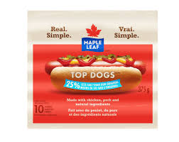 Maple Leaf Top Dogs Less Salt 375 G
