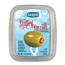 Sardo Olive Gourmet Stuffed Jumbo Olives, 250 mL
