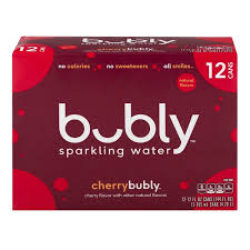 Bubly Sparkling Water Cherry 12Pk 355 Ml