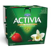 Danone Activia Yogurt, Strawberry/Vanilla 8x100g