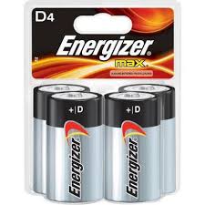 Energizer D Batteries 4pk
