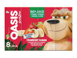 Oasis Fruit Zoo Strawberry Banana	8X200Ml